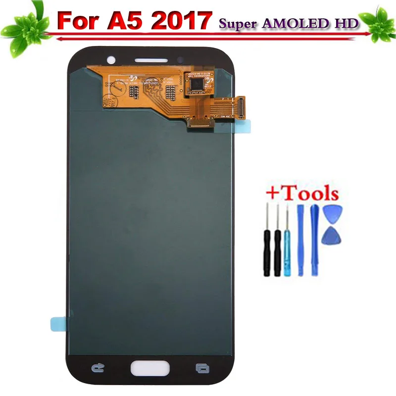 

Super Amoled for Samsung Galaxy A5 2017 A520F SM-A520F A520 LCD Display Touch Screen Digitizer Assembly Replacement Can Adjust