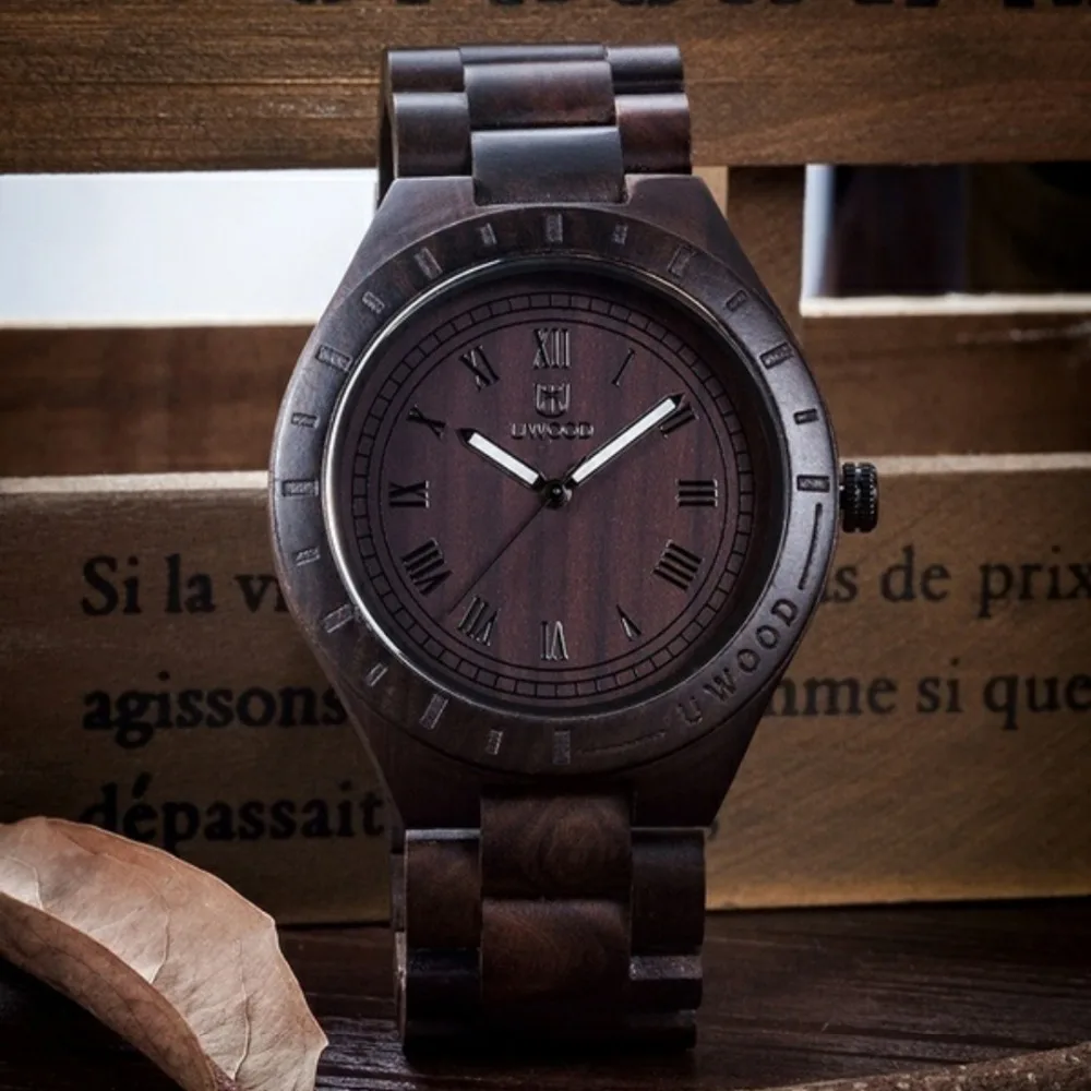 Мужские часы s деревянные часы мужские erkek kol saati роскошные стильные деревянные часы хронограф кварцевые наручные часы в деревянной подарочной коробке