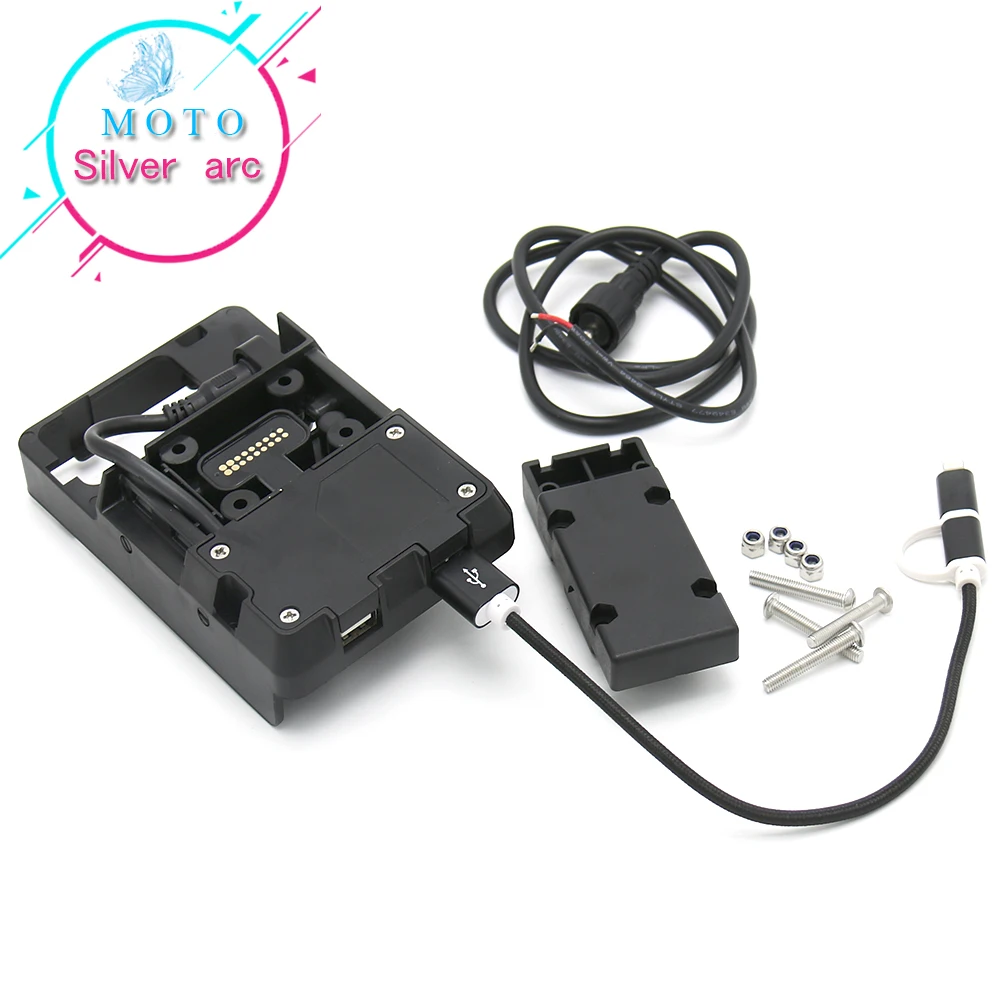 

For BMW R1200GS R 1200GS ADV F700 800GS CRF1000L Africa Twin Motorcycle navigation frame and USB charger mobile phone bracket