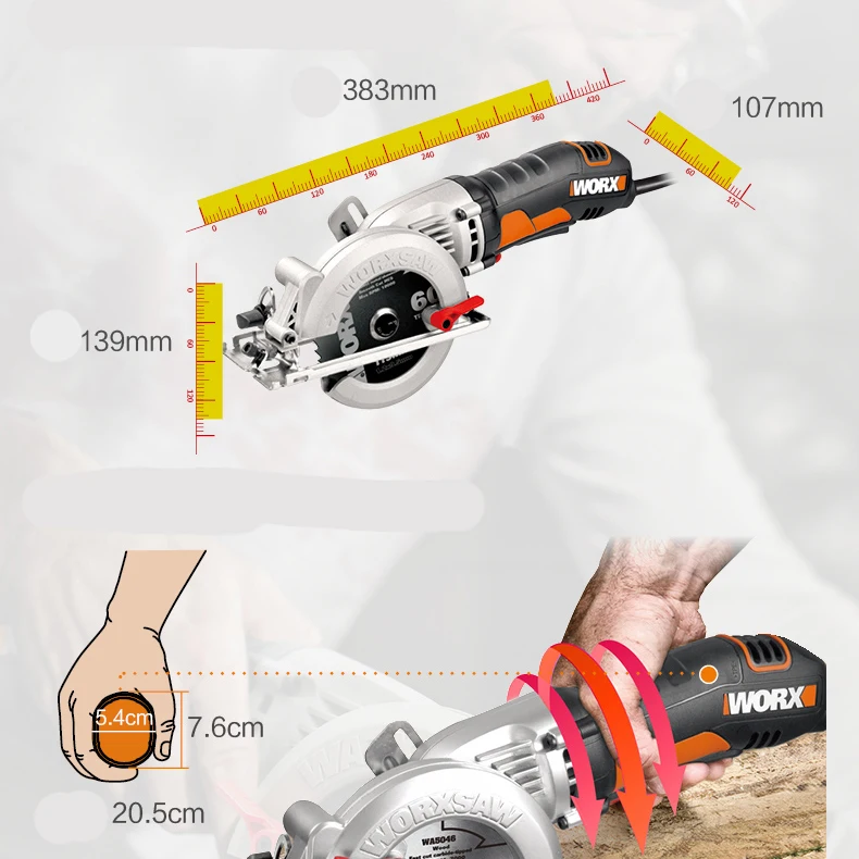 

AC220V 50HZ WX429 Mini Household Chain Saw Multifunctional Portable Cutting Machine Suitable for cutting all kinds of materials