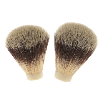 

2Pcs Shaving Brush Knots Hair Heads for DIY Man Beard Shaver Hair Brush Handle Durable