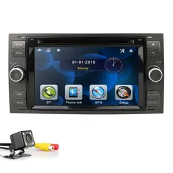 2din Авторадио автомобиля 7 дюймов dvd монитор для Ford focus/Fiesta/Kuga/C-Max/Connect/Fusion/Galaxy/Mondeo/S-Max/Transit SWC RDS bt cam