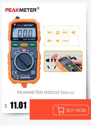 Цифровой мультиметр тестер Авто Диапазон multimetro тестер температуры и регистратор данных 6000 отсчетов PEAKMETER MS8236