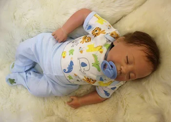 

18'' Reborn Baby Boy Doll Simulation Newborn Soft Toy Kid Birthday Gift Handmand American Doll Toddler Boy Toys