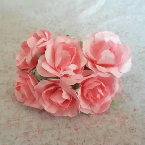 3-4 см украшения ручной работы искусственный шелковица бумажные розы букет, diy аксессуары для скрапбуков и украшения для волос гирлянды - Цвет: Pink  432