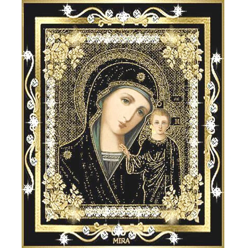 

Saint Maria Inlaid 5D Diy Diamond Painting Religion Saint Maria 3D Diamond Mosaic Icon Needlework Crafts Embroidery Cross Stitch