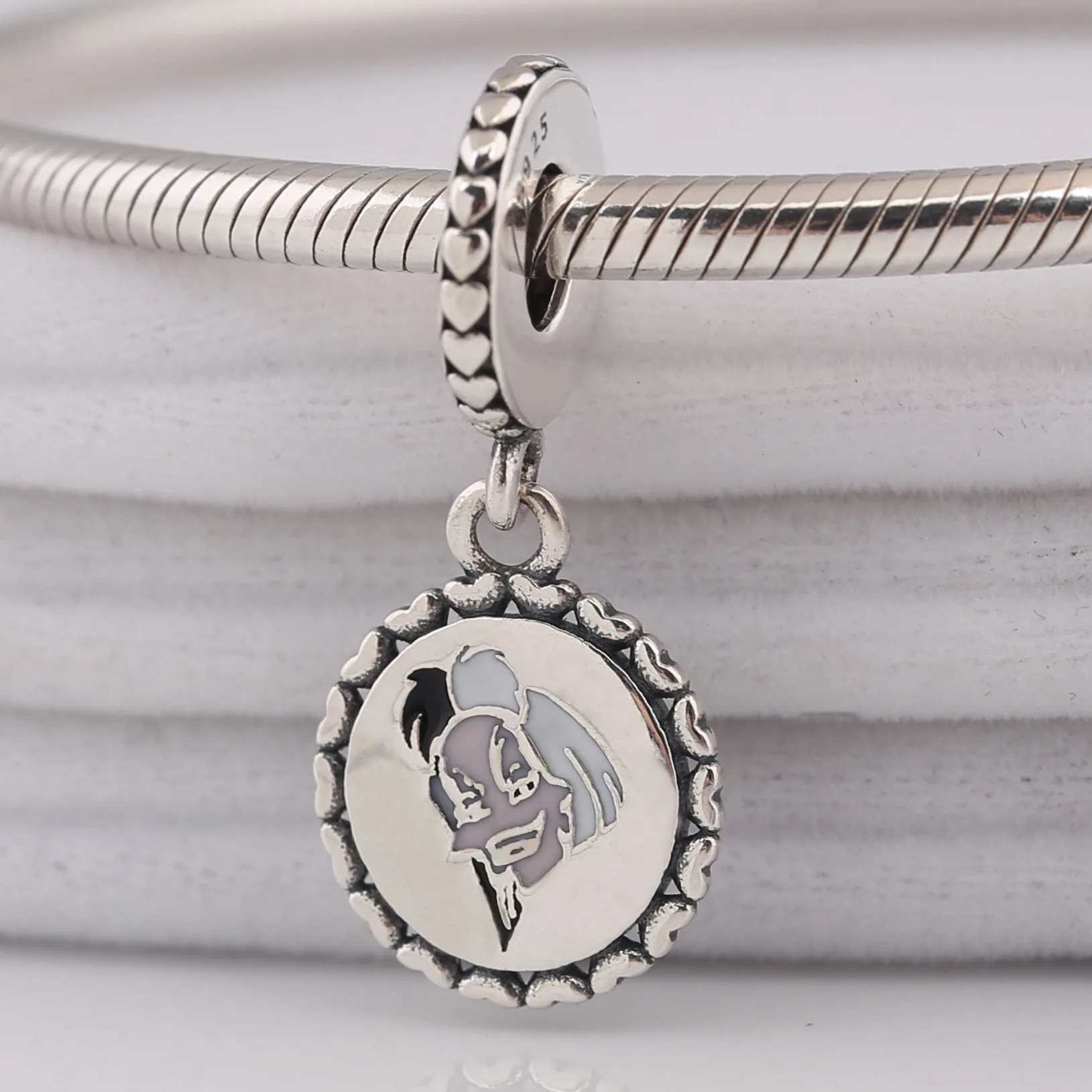 

2018 Winter Real 925 Sterling Silver Bead The Witch Dangle Charm Fit Original Women Pandora Bangle Bracelet Gift DIY Jewelry