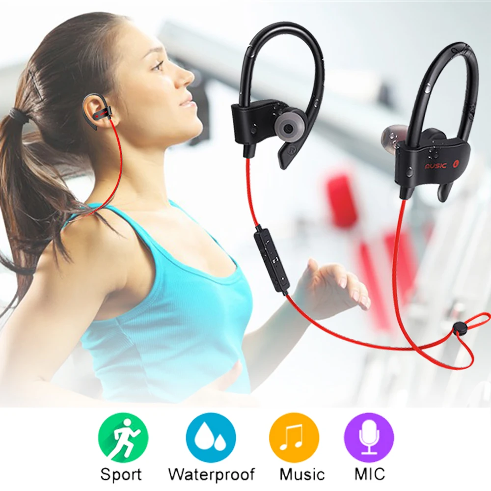 Cordless Sport Running Earphone Wireless Headphones Bluetooth Headset