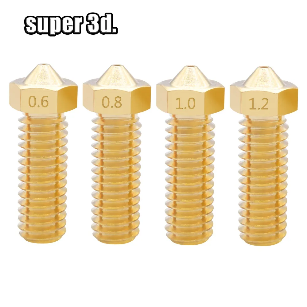 2 قطعة بركان 3D طابعة جميع المعادن النحاس J-رئيس إطالة الطارد فوهة 0.6/0.8/1.0/ 1.2 مللي متر ل 1.75 مللي متر و 3.00 مللي متر لوازم