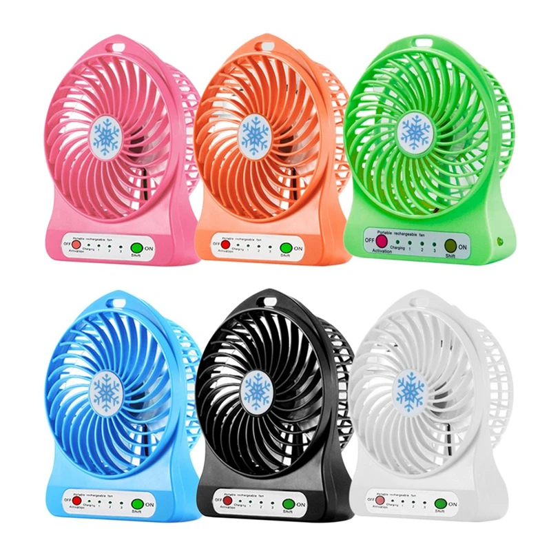 OUTAD portátil Mini ventilador del escritorio de escritorio USB ventilador Li-Ion batería recargable multifuncional ventilador 3 Mini ventilador de escritorio