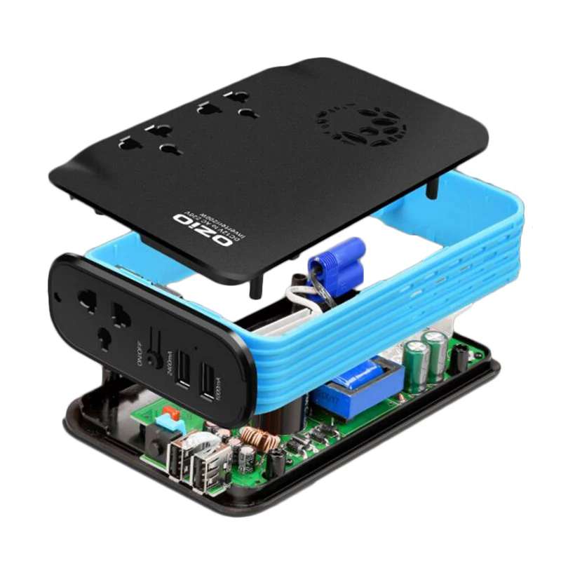 Very beautiful Power Inverter DC 12V to 220V AC Car Inverter Outlets with USB Port Charger Travel Portable Converter for Laptop