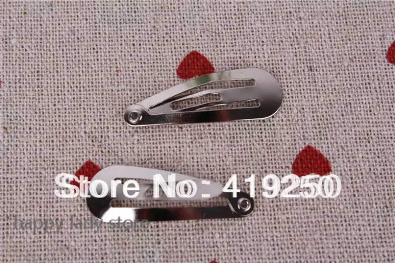 

150pcs 10cm High quality elliptical shape Non Slip Snap Clips Slides Hair Bows