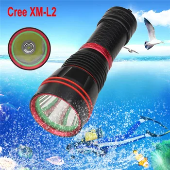 

2018 5 Modes XM-L2 LED Scuba Diving Underwater 100M Flashlight Zoom Torch Waterproof Safety & Survival Z1027