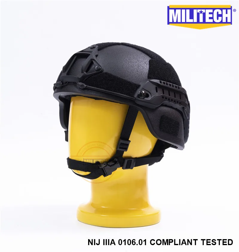 MILITECH черный BK MICH NIJ Level IIIA 3A Тактический Twaron Пуленепробиваемый Шлем ACH ARC OCC
