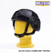MILITECH Black BK MICH NIJ Level IIIA 3A Tactical Twaron Bulletproof Helmet ACH ARC OCC Dial Liner Aramid Ballistic Helmet SEAL