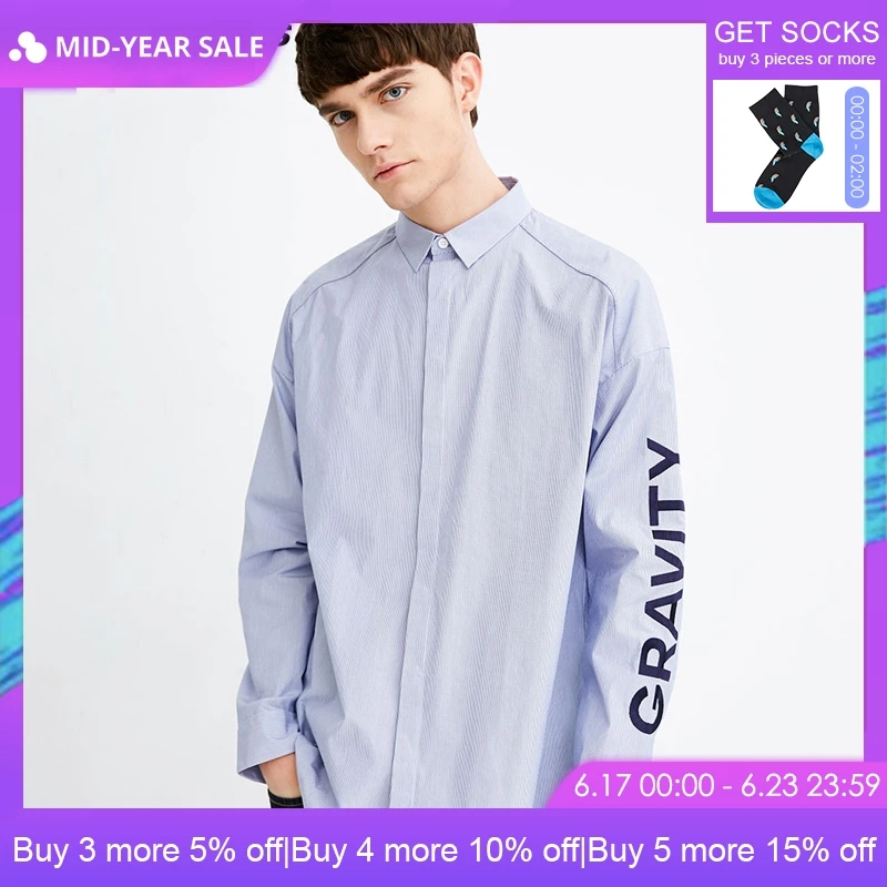 

Jack Jones 2019 Spring & Summer Men Shirts 100% Cotton Long Sleeve Embroidered Casual Shirt |218105511