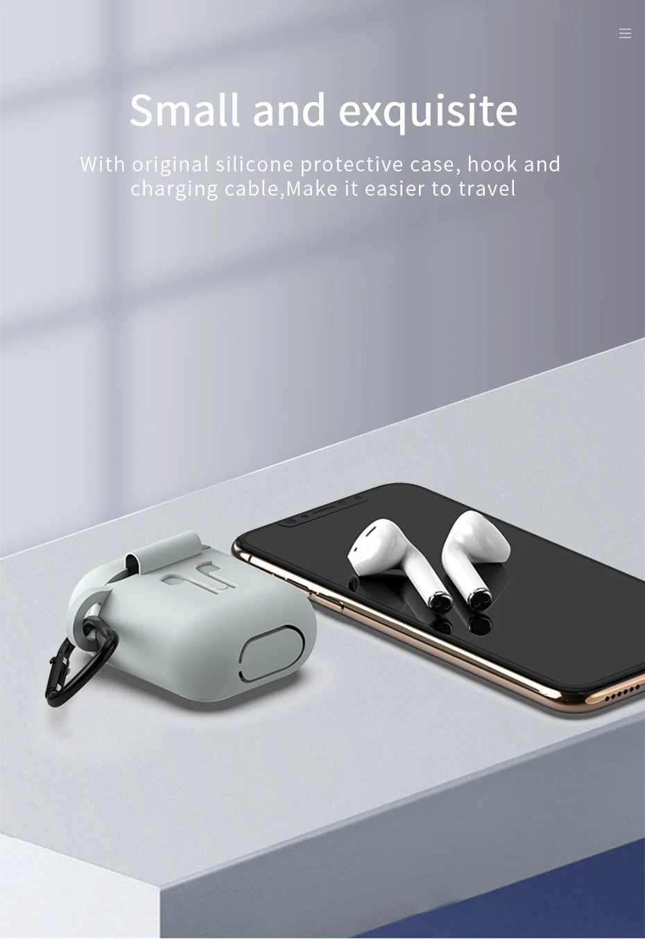 HOCO ES26, мини Bluetooth наушники, стерео бас, беспроводная Bluetooth 5,0 гарнитура, наушники, зарядная коробка+ чехол для всех смартфонов