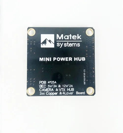 10 шт./лот Matek Mini Power Hub распределительная плата PDB с BEC 5V & 12V для FPV QAV250 ZMR250