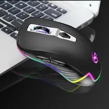 USB Проводная 3200 dpi оптическая игровая мышь RGB дыхательный светильник/Поворотная лампа с подсветкой эргономичная компьютерная мышь для ноутбука