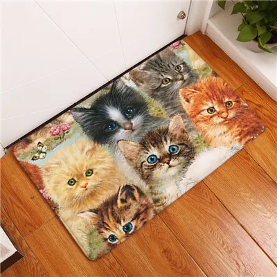 Повседневные ковры с принтом кота Нескользящие кухонные коврики для дома, гостиной коврики 40x60 см - Цвет: 13