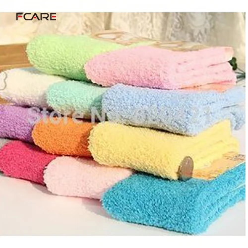 

Fcare 2015 10PCS=5 pairs Women half winter cashmere socks thick warm towel socks wholesale coral cashmere meias