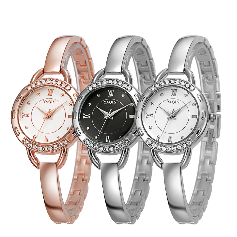 2018 Women Rhinestone Quartz Bracelet Watches Diamond Dress Luxury Brand Watch Ladies Elegant Fashion Simple Relogio Feminino