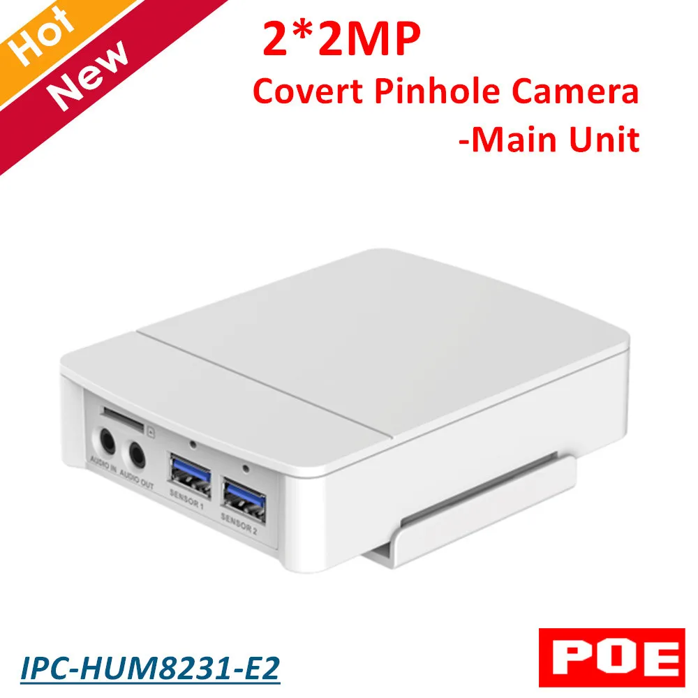 

Original DH IPC-HUM8231-E2 2x2MP Covert Pinhole Camera-Main Unit H.265 Support POE and SD Card English version without logo