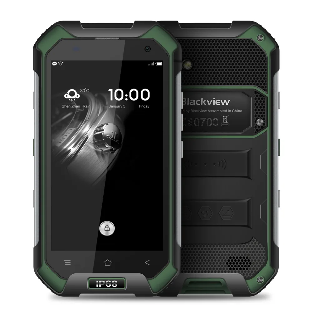 Blackview BV6000 мобильный телефон 4G LTE MTK6755 Восьмиядерный 2,0 ГГц 4," Android 6,0 3 ГБ+ 32 Гб 13 МП IP68 ГЛОНАСС - Цвет: Зеленый