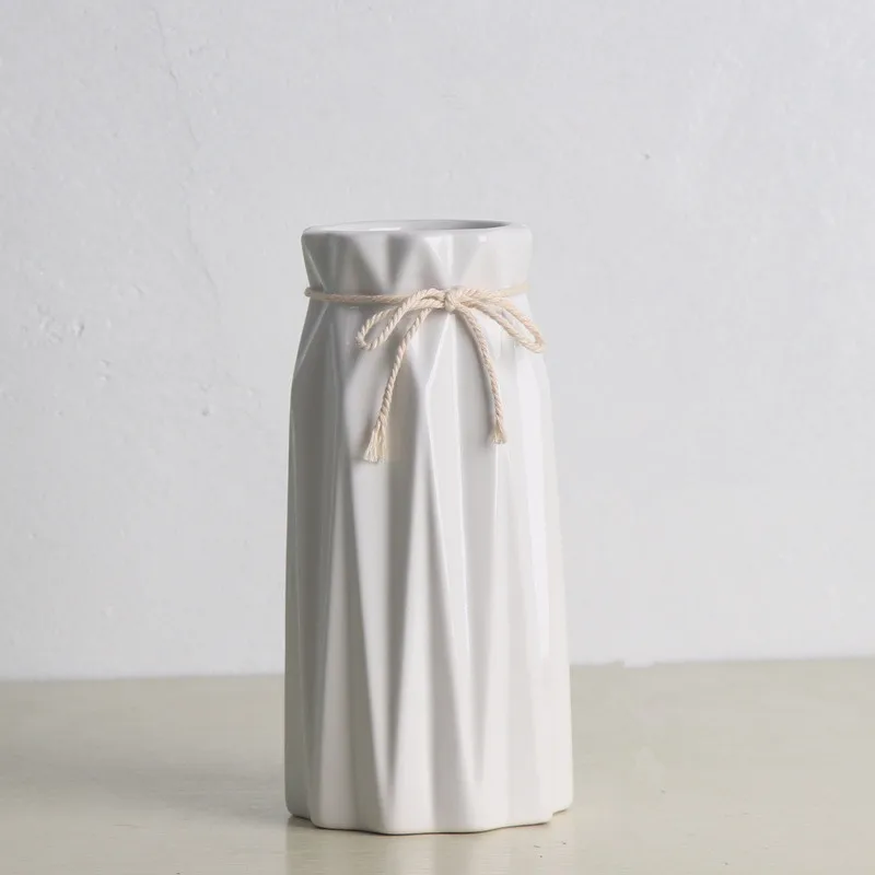 Гипсофилы ваза украшения современный минималистский гостиной керамическая декоративная сушеный цветок аранжировщик - Цвет: white