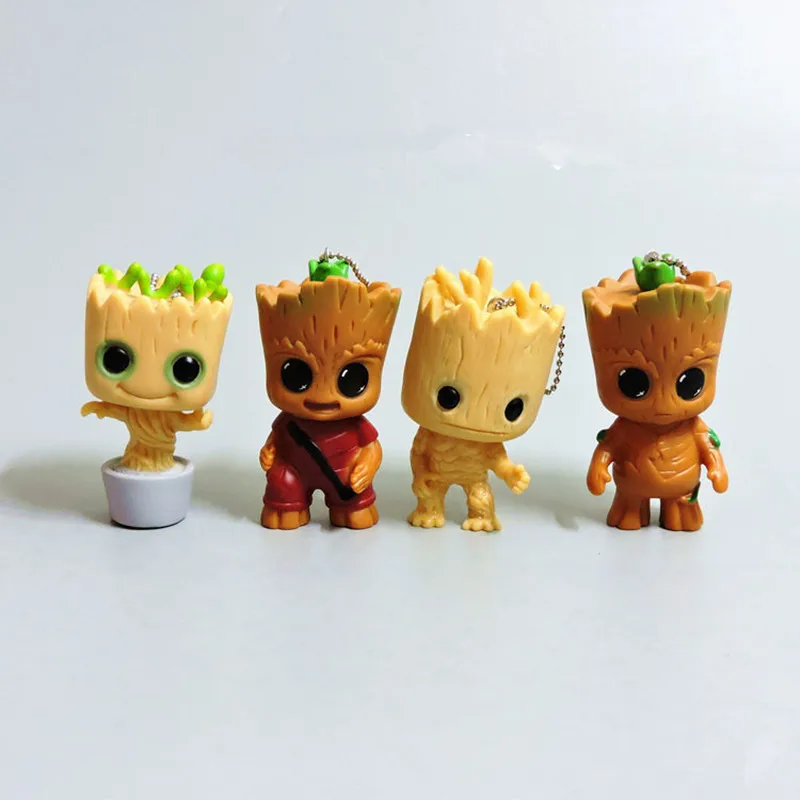 

MINI small tree Man Grootted pvc baby Action Figure Children's toy Grootted pendant ornaments Best Christmas presents