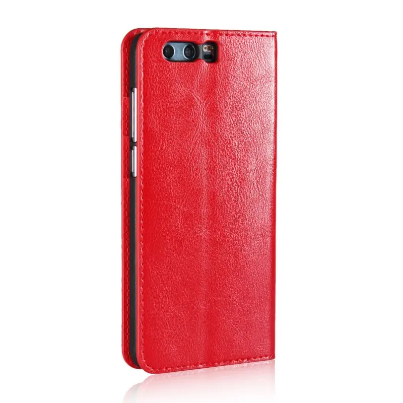 Красный Роскошный чехол для huawei Honor 9 кожаный бумажник телефон сумка Etui Coque Capinhas Para For huawei Honor 9 Hoesje принципиально капа случае - Цвет: Красный