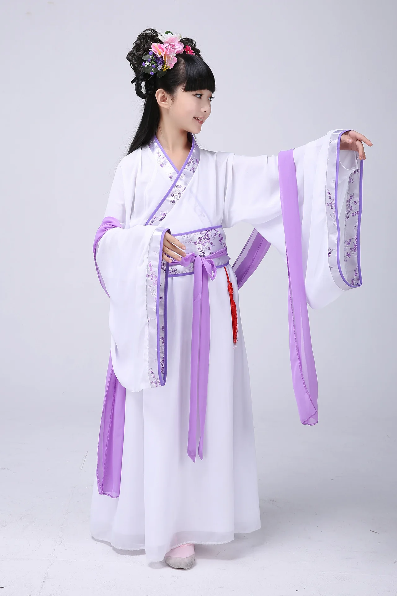 Девушка Древний китайский традиционный Национальный костюм Hanfu платье Принцесса Детский костюм ханьфу es Косплей Одежда для девочек Дети