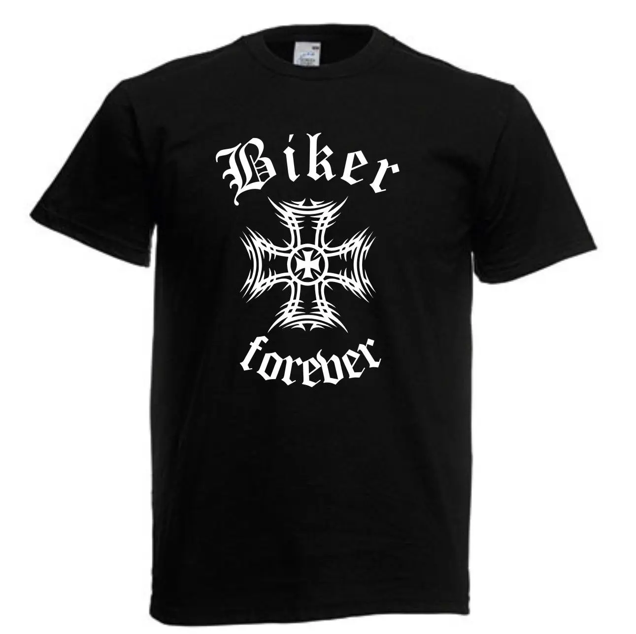 

Новейшая модная футболка, Байкерская мотоциклетная рубашка с принтом Железного креста, старая школа, 100% хлопок, футболка с принтом, хлопковая футболка