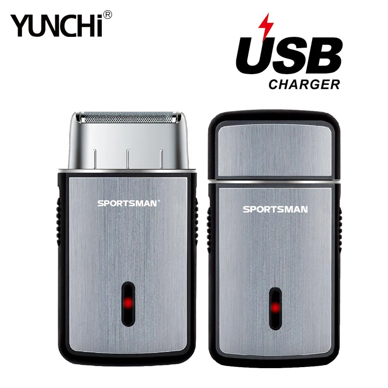 

Reciprocating Shaver for Man with Temple Trimmer Tiny & Portable USB Rechargeable Battery Waterproof