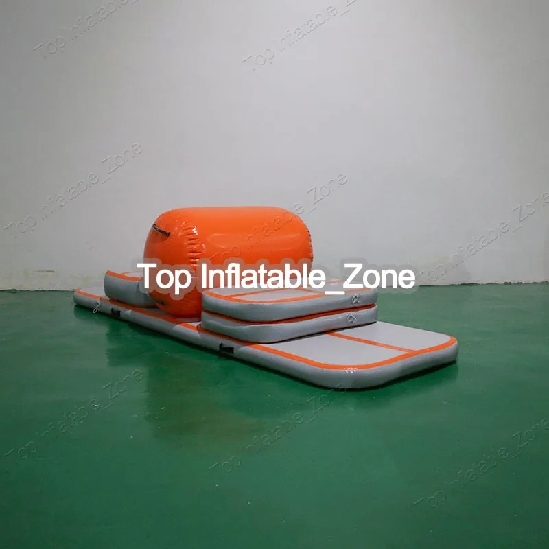 

Free Shipping Free One Pump Factory Price cheap Sports Equipment Green Inflatable Air Track Training Set For Sale