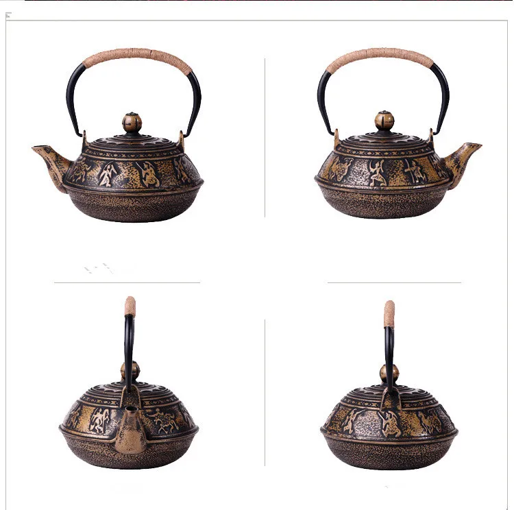 Чугунный чайник чайный набор с чашками чайник Caneca с фильтром кунг-фу горшок Copo 5 шт