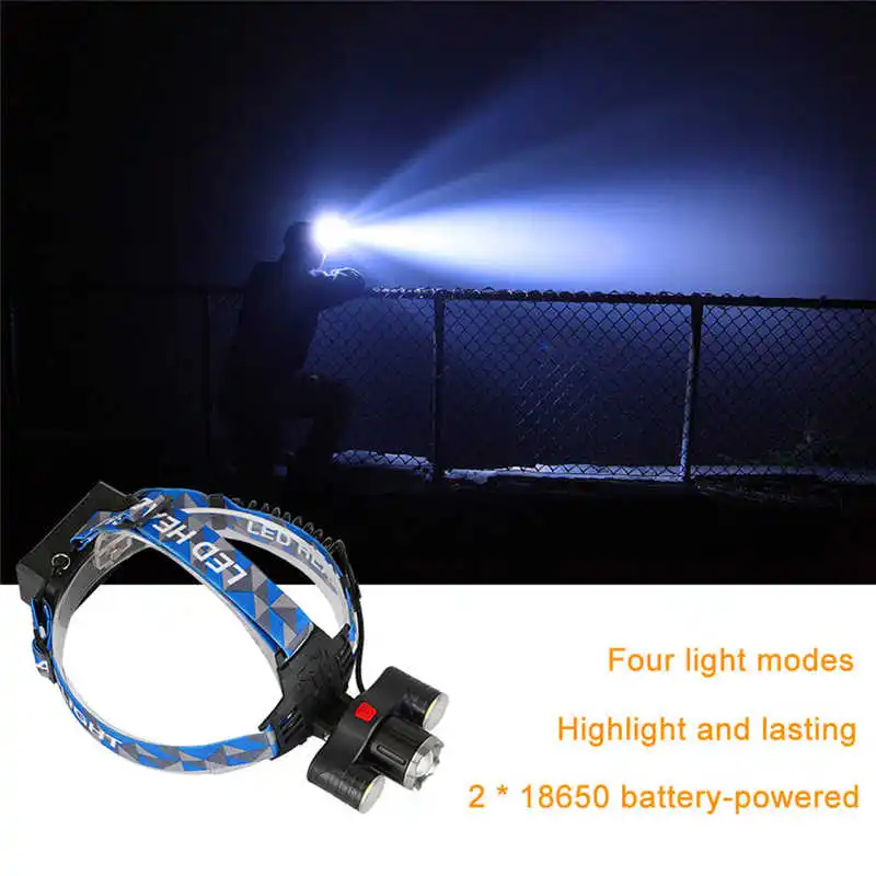 15000LM 3x XM-L T6 LED Rotate Rechargeable 18650 Headlamp Head Light Torch powerful led flashlight head laser pointer #3S26 (12)