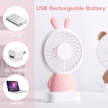 USB мини вентилятор Ручной Вентилятор охлаждения милый портативный ожерелье настольный вентилятор с светодиодный светильник 2 скорости