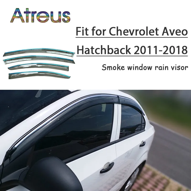 Atreus 1 комплект ABS для-2011 Chevrolet Aveo хэтчбек аксессуары для автомобиля дефлекторы Защита от солнца Дымовое окно дождевой козырек