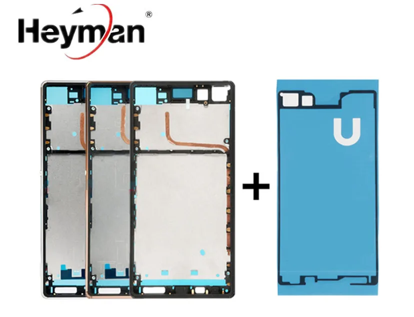

Heyman Housing For Sony Xperia Z3+ E6553 E6533 Z4 Middle Front Frame Bezel Housing LCD Screen Holder Frame Repair Parts+Adhesive