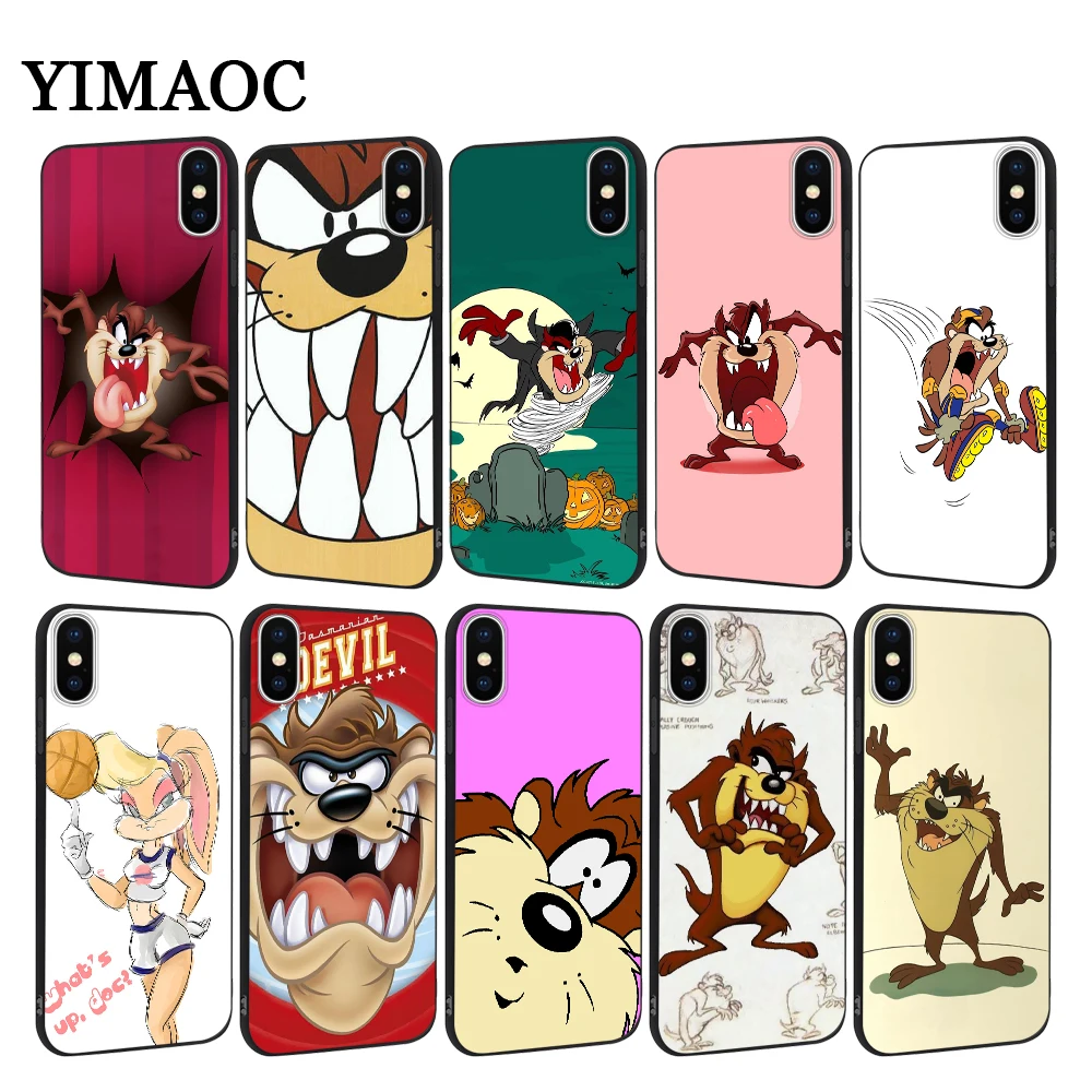 

YIMAOC Looney Tunes Tasmanian Devil Soft Case for iPhone XS Max XR X 7 8 6 6S Plus 5 5S SE