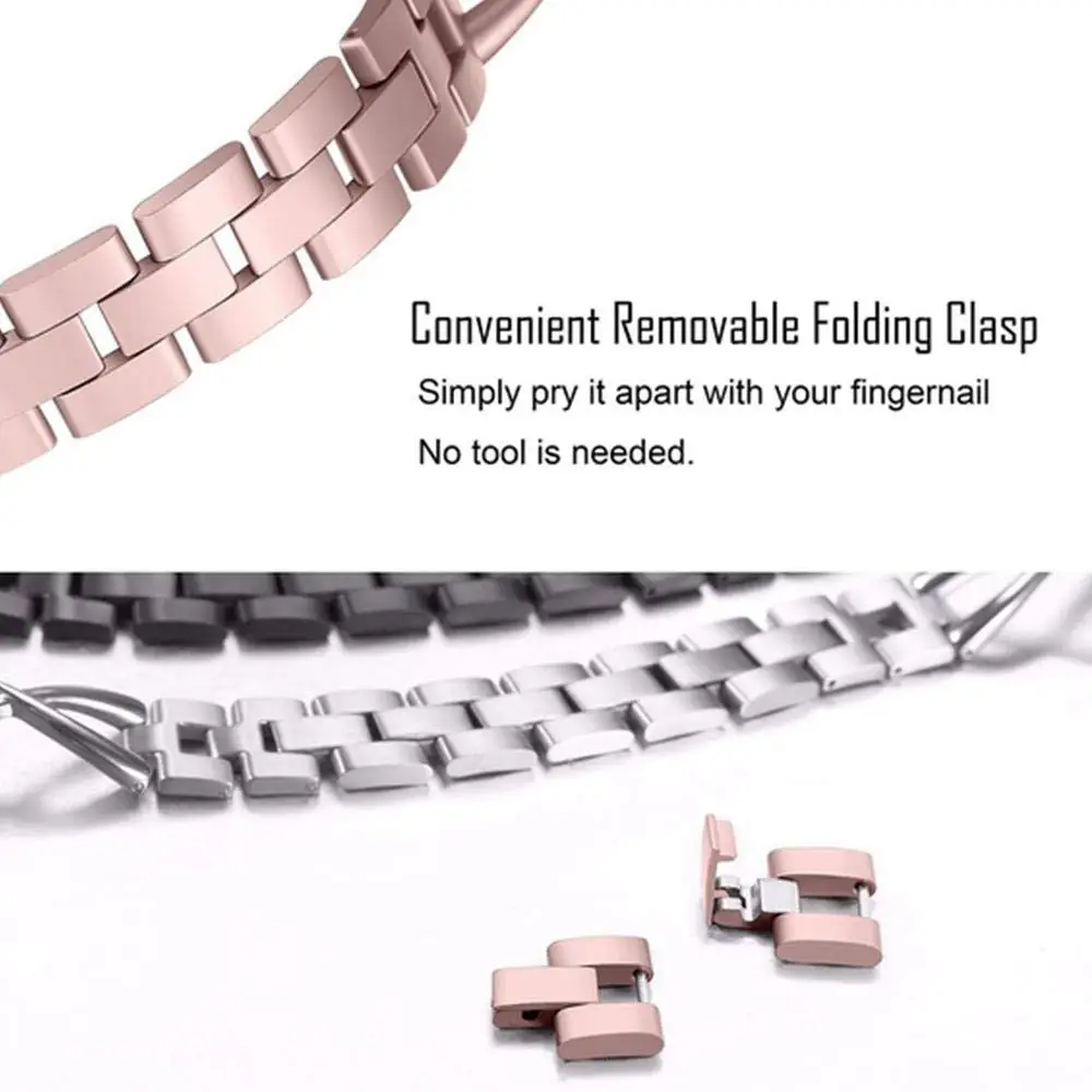 Series4 Для женщин ремешок для iWatch Apple Watch Series 4 3 2 1 44 40 мм 42 мм 38mm Diamond Нержавеющая сталь группа металлический ремешок