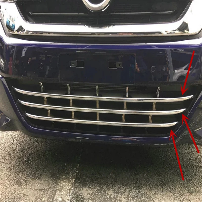 

car auto MKV cover styling for NISSAN SERENA Suzuki Landy C27 2016 2017 ABS chrome front head grille racing grill moulding trim
