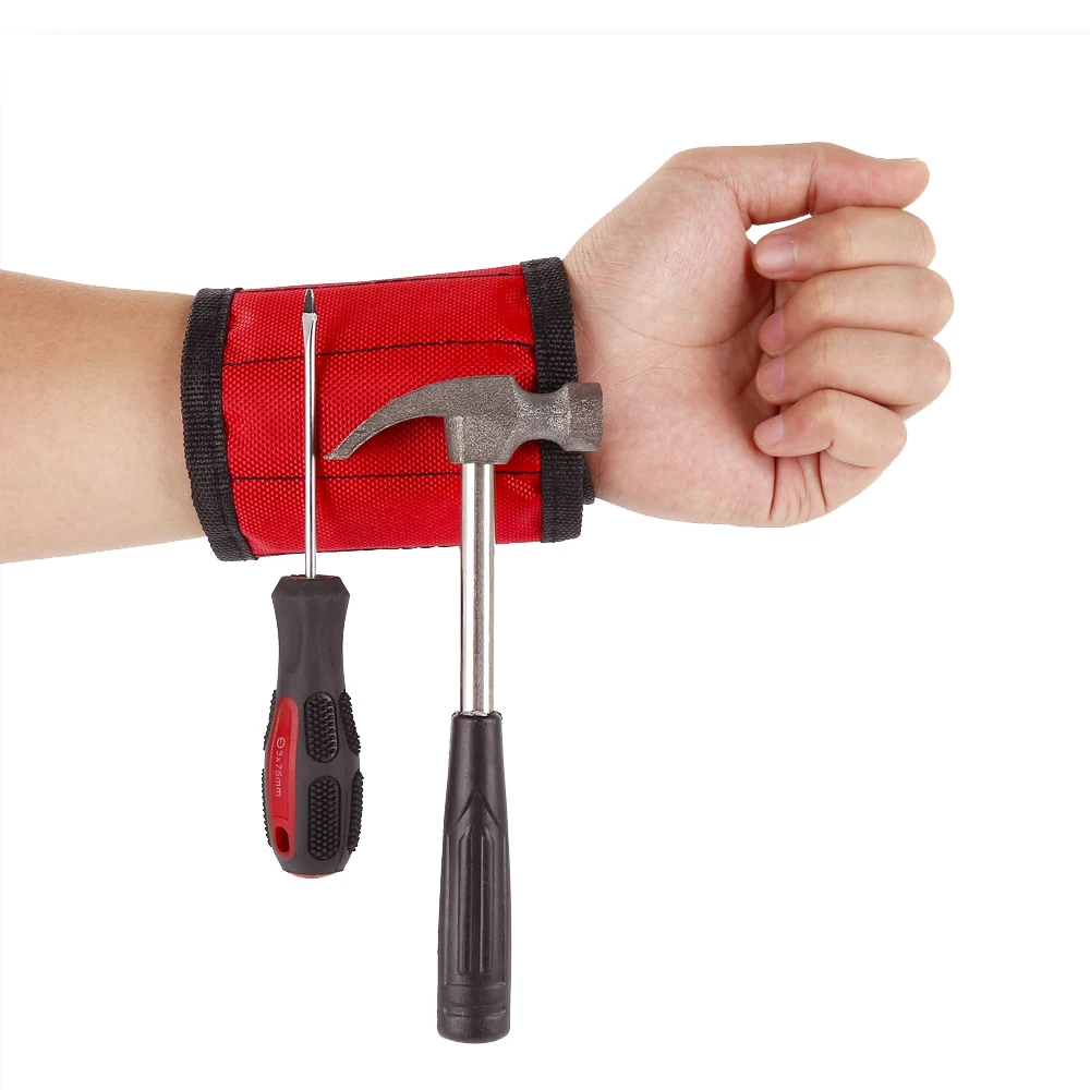 

Vastar Polyester Magnetic Wristband Portable Tool Bag Electrician Wrist Tool Belt Screws Nails Drill Bits Holder Repair Tools