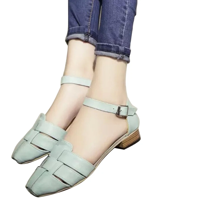 

2016 New Summer Fashion Rome style Woman Sandals Belt Buckle Hollow Out Woman Shoes  comfortable leisure Woman Sandals ST43