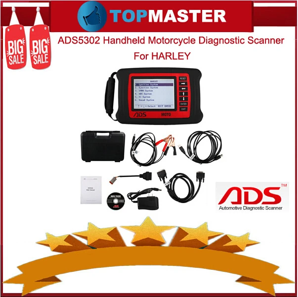 New 2015 ADS5302 Handheld Motorcycle Diagnostic Scanner For HARLEY Code