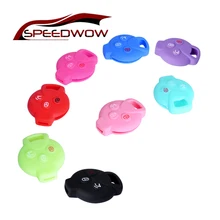 SPEEDWOW 1PCS Car Key Cover Case 3 Button Key Silicone Rubber Key Case For Mercedes Benz Smart Coupe Roadster Fortwo Forfour