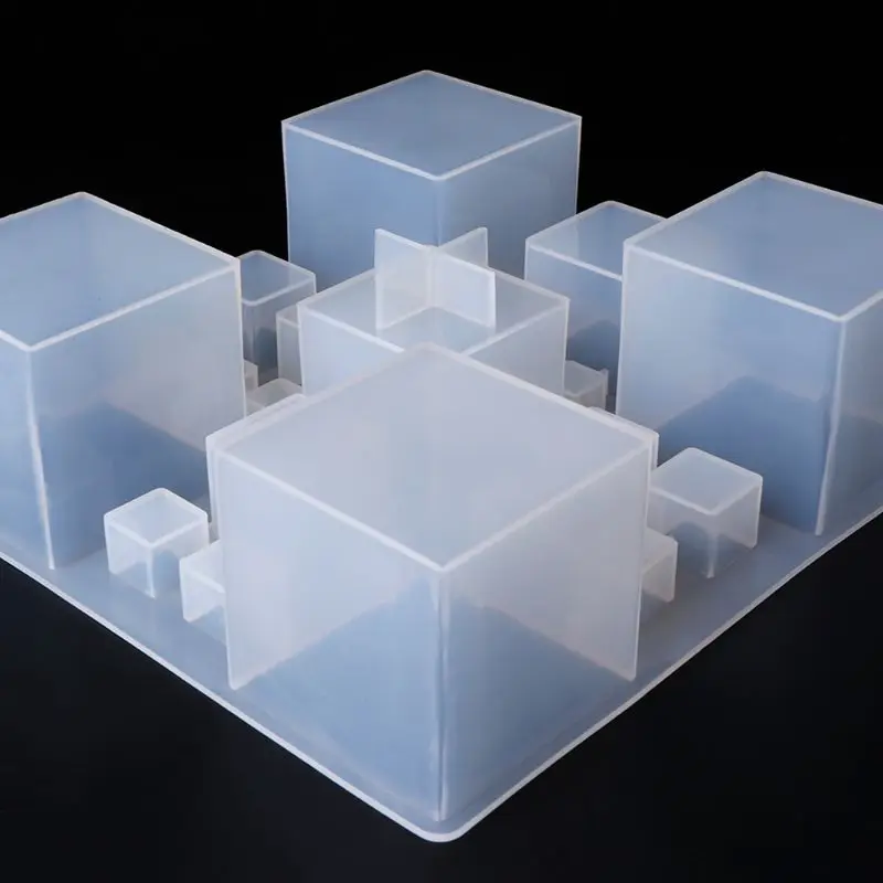 Силиконовая форма, совпадающий куб, зеркало разных размеров, комбинированное, сделай сам, изготовление ювелирных изделий, украшение торта, ремесла, инструменты ручной работы из эпоксидной смолы