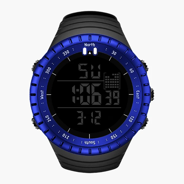 SENORS Sport Watch Men Outdoor Digital Watches LED Electronic Wristwatch Military Alarm Male Clock Digital 6