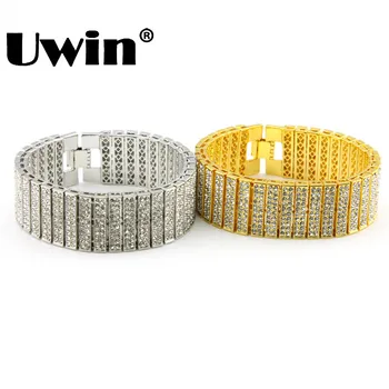 

Men's Bling Iced Out DoubleTen Rows Silver Color Simulated Stone Tennis HipHop Bracelet Fashion Jewelry Zinc Alloy Bracelet